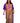 Elegant Purple & Gold Senegalese Lace Maxi Dress