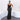 Black Rhinestone Velvet Evening Gown