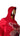 Sparkling rhinestone bear detail on red hoodie